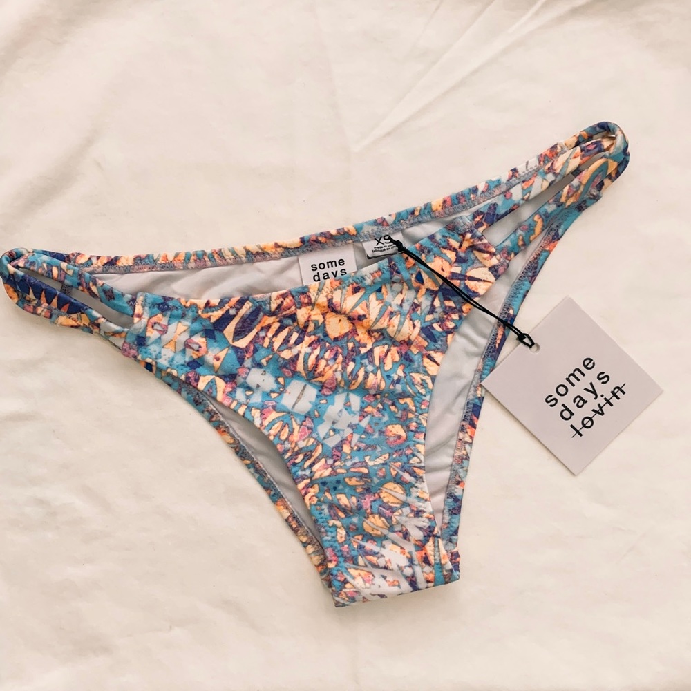 Somedays Lovin’ Tiled Sky Print Bikini Bottom NWT